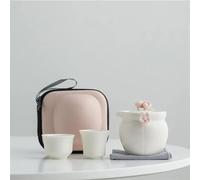 Set Di Tazze Da Tè Tazza Tè Con Fiori Fatti Mano Set Kung Fu Tazze Ceramica Viaggio Teiera Portatile Set Da Tè Pomeridiano(B)