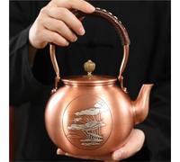 Set Di Tazze Da Tè Teiera Bollente In Rame Puro Con Acqua Per Uso Domestico, Set Da Tè Kung Fu, In Viola Fatta A Mano Set Da Tè Pomeridiano(Type-D)
