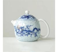 Set Di Tazze Da Tè Teiera del drago Kungfu per il tè Pu'er intarsio in metallo blu e bianco Singola porcellana in ceramica Set Da Tè Pomeridiano