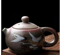 Set Di Tazze Da Tè Teiera Giapponese In Ceramica Retrò Fatta A Mano Per La Casa Kung Fu Pentola Singola Divisore Per Tè Gru Fata Forno Cambio Set Da Tè Pomeridiano(B)