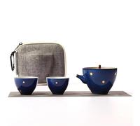 Set Di Tazze Da Tè Utensili Per La Preparazione Viaggio Portatili Set Tè Semplice Kung Fu Una Pentola Tazze Tazza Ceramica Teiera Tromba Per Casa Articoli Set Da Tè Pomeridiano(A)