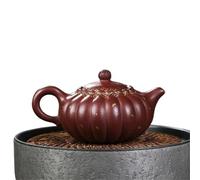 Set Di Tazze Da Tè Vaso Di Terracotta Viola Fatto A Mano, Sabbia Sangue Drago, Motivo Dorato, Teiera Ruyi, Per La Casa Set Da Tè Pomeridiano