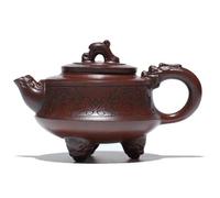 Set Di Tazze Da Tè Vaso Sabbia Fatto Mano Con Sangue Drago, Infusore Per Tè Bellezza, Bollitore, Set Zisha, Minerale Grezzo, Teiera Argilla Viola 270 Ml, Autentica Set Da Tè Pomeridiano