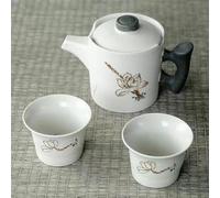 Set Di Tazze Da Tè Viaggio Per L'ufficio La Casa Il Tè Regalo Per Un Amico Set Da In Ceramica Portatile Kung Fu Cinese Con Tazze Set Da Tè Pomeridiano(D)