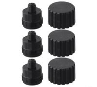 Set di tazze dell'olio per valvola Jandy 2133: kit grasso in plastica robusta per manutenzione deviatore piscina a 2 vie a 3 vie - nero 12x12cm (set da 3 pezzi)