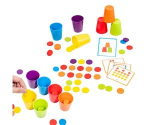 Set di tazze di stack veloci, tazze di impilamento di tazze da stack veloce | di pensiero puzzle con 50 domande di domanda di classificazione del colore per l'apprendimento interattivo