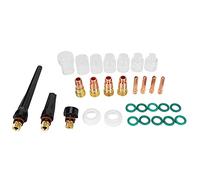 Set di tazze di vetro Tig Gearwell, corpo collezione per lenti a gas 30 pcs, tappo posteriore per WP-9 20 25 Torcia di saldatura TIG, kit di accessori per saldatura, per