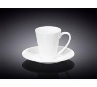 Set di tazze e piattini da caffè in porcellana Wilmax da 110 ml - WL-993054/2C