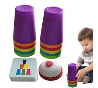 Set di tazze impilabili per bambini - Stacking Cup Set | Bicchieri educativi divertenti da impilare | Giocattoli di apprendimento portatili per bambini Stackee Cup Games per la casa, l'asilo