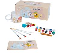 Set di tazze in ceramica, per adulti, 1 set di pittura creativa, lavabile in lavastoviglie, con 12 colori in porcellana, tazza fai da te, per genitori, bambini, amanti, amici