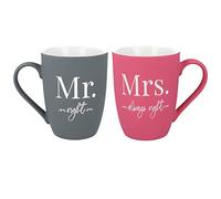 Set di tazze MR & MRS · Superficie in silicone SOFT TOUCH · Tazze da caffè con incisione su entrambi i lati · Regalo di matrimonio · Regalo di fidanzamento · San Valentino · Regalo per la coppia