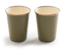 Set di tazze smaltate barebones smalto 2 pezzi oliva