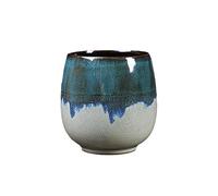 Set di tazzine da caffè espresso in ceramica Kiln - Tazza da tè giapponese - Tazza panciuta creativa - Rosso forno - Confezione da due - 101-200 ml(Kiln Blue 1pc,170ml)