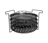 Set di Teglia e Griglia per Pizza Supporto Pieghevole Resistente A 4 | Rastrelliera per Pizza da Forno Per Casa, Cucina, Ristorante, Pane, Pasticceria, Professionisti, Fornai, Principianti