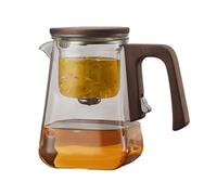 Set di teiere con colino per sala da pranzo set da tè gruppo teiera setaccio in vetro bollitore da tè con manico in legno teiera teiera set infusore teiera in vetro magnetico teiera con infuso
