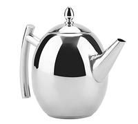 Set di Teiere in Acciaio Inossidabile, Teiera in Metallo con Filtro, Bollitore per Caffettiera, Lucidata a Specchio, Teiera in Argento Adatta per Ristoranti, Sale Conferenze, Soggiorno(1000ML)