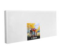 Set di telai da 1 pezzo in 40 x 100 cm, tela artistica bianca in poliestere, da dipingere, pronta da dipingere, adatta per colori acrilici o tessuti, progetti fai da te per pittori e artisti