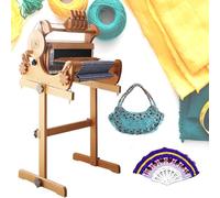 Set di telai da Tessitura Multi-Craft, Telaio Pieghevole da 30 cm per Desktop a Quattro licci, Supporta Il Tessuto Semplice, Il Twill, Il Jacquard, per Il Fai-da-Te.