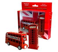 Set di temperamatite souvenir di Londra, temperamatite in metallo pressofuso, souvenir britannico, regalo inglese, 2 temperamatite con icone di Londra, autobus rosso e cabina telefonica