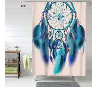 Set di tende da a con 12 ganci, in tessuto impermeabile, lavabili, moderne tende da a con acchiappasogni nativi, per la decorazione della vasca da bagno,72x72 pollici