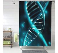 Set di tende da a con 12 ganci, tessuto impermeabile, lavabile, tende da a Modern Science Gene Strand per la decorazione della vasca da bagno, 60x72 pollici