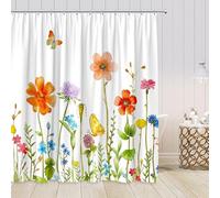 Set di tende da doccia stampate con foglie verdi Tende da bagno in tessuto impermeabile Piante in poliestere resistenti Schermo per vasca da bagno Decorazioni per la casa-646YY,78x70in-200x180cm