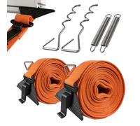 Set di tende da sole per camper e roulotte, con cinghie regolabili in poliestere + ancoraggio a terra + molle di trazione + custodia (arancione)