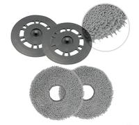 Set di tergicristalli e tergicristalli per Dreame per MOVA E40 Ultra, 2 supporti + 2 panni in microfibra, robot aspirapolvere accessori in plastica, facile da montare per una pulizia efficiente dei
