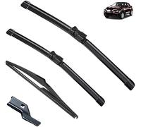 Set di tergicristalli per Nissan Juke F16 2019-2023, Anteriore Posteriore Tergicristallo Parabrezza Accessori Gomma Spazzola Tergicristallo Kit Set Braccio Posteriore