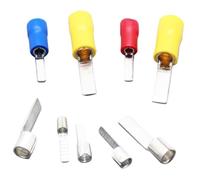 Set di terminali DBV da 100 pezzi, connettori a pin preisolati in ottone, DBN1.25-10 e DBV2-14 a pressare a freddo for 0,5-6 mm² Striscia di connessione(DBN5.5-10 silver)