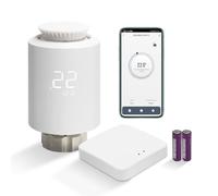 Set di termostati elettronici per radiatori intelligenti con gateway WiFi Zigbee Starter Kit Termostati programmabili per riscaldamento a radiatori tramite Alexa Google Assistant, Smart Life, Tuya