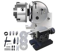 Set di teste di divisione per mandrini a 3 ganasce, testa di indicizzazione rotante universale con contropunta, conico mandrino MT2 per fresatrici, dimensioni 10,2 cm/12,7 cm/15,2 cm (10,2 cm)