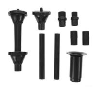 Set di teste per fontana da giardino in plastica robusta con altezza regolabile e tubo di prolunga per acqua, ugelli neri nelle taglie S e L (A)