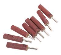 Set di Testine Abrasive a Nastro Cilindriche 8 Pezzi Gambo 6 Mm