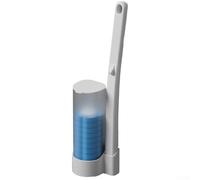Set di testine di ricambio per scopino WC con comoda impugnatura per una pulizia completa del bagno (bianco)