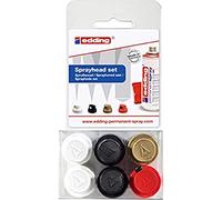 Set di testine di spruzzatura edding 5200 - set di 6 testine di spruzzatura - testine di spruzzatura intercambiabili in 4 diverse larghezze di spruzzo - da linee sottili (1 cm) a grandi aree (14 cm)