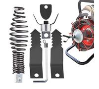 Set di testine per scarico a catena, per la pulizia dei tubi, con chiave inglese per, la casa, la riparazione del