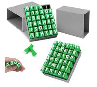 Set di Timbri per Argilla, 2 Scatole Set di Timbri in Ceramica, 74 Timbro con Lettere Maiuscole e Minuscole, Strumenti per Argilla, Stencil Lettere Timbro, per Artigianato, Progetti Fai da te