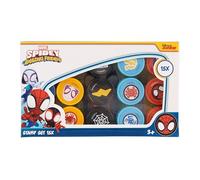 Spidey und Seine Super Friends - Set di timbri per bambini, 15 giocattoli Marvel, set fai da te a partire dai 3 anni, scatola per timbri per compleanno dei bambini, fai da te e regalini