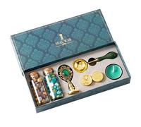 Set di timbri per ceralacca - Timbri per sigillo di ceralacca | Set completo di sigilli antincendio, kit di Timbrï per sigillare lettere con cucchiaio scalda perline per buste da lettere | Kit per rea