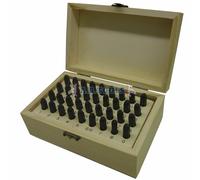 Set di timbri per lettere e numeri 5 mm 36 pezzi francobolli in metallo TE102