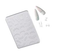 Set di timbri per nail art, in silicone, per creare disegni di pizzo floreale tattili, strumento per la decorazione artigianale con cure rapide Caratteristica Lilys Silicone Nails Art Tool