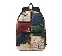 Set di timbri per passaporto, 43,2 cm, zaino da viaggio leggero con tasche | Impermeabile e durevole. Adatto per tablet portatile. Per lavoro, viaggi, sport.