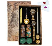 Set di timbri per sigillo di - Kit vintage di fuoco, stampaggio a caldo non appiccicoso, set di vernici di sigillatura | Invito a una festa di matrimonio, sigillatura di biglietti di Natale,