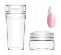Set di timbri per unghie - Set completo di con piastre e raschiatori | unghie trasparente ed elastico realizzato in silicone, strumenti di design per unghie fai -da -te per gli appassi