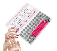 Set di timbri per unghie, testa per timbri, 8 modelli, ricarica per manicure, testa di trasferimento in silicone, per donne, ragazze, manicure, principianti, salone a casa