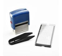 Set di timbri personalizzati fai da te con kit di sigilli mobili, per monogramma, indirizzo, nome, personalizzazione, lettere in gomma riutilizzabili (A-Z, 0-9, simboli), inchiostro non incluso (blu)