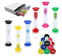 Set di timer a clessidra, orologio da cucina a clessidra colorata, gestione del tempo, timer a clessidra 30 secondi 1 minuto 2 minuti 3 minuti 5 minuti 10 minuti Set (6 pezzi)