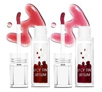 Set di tinte per labbra, 2 colori, multiuso, per labbra e guance, idratante, non appiccicoso, finitura lucida, impermeabile, non appiccicosa con colori vivaci, alto pigmento, per donne e ragazze
