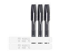 Set di tocchi di rubinetto, 1 pz HSSE-M35 con maschio scanalato a spirale, maschi for filettatura a macchina M2 - M12
